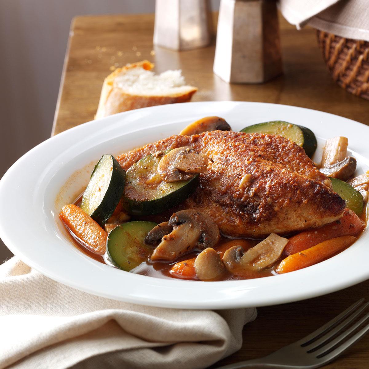 Savory Braised Chicken with Vegetables Recipe Taste of Home
