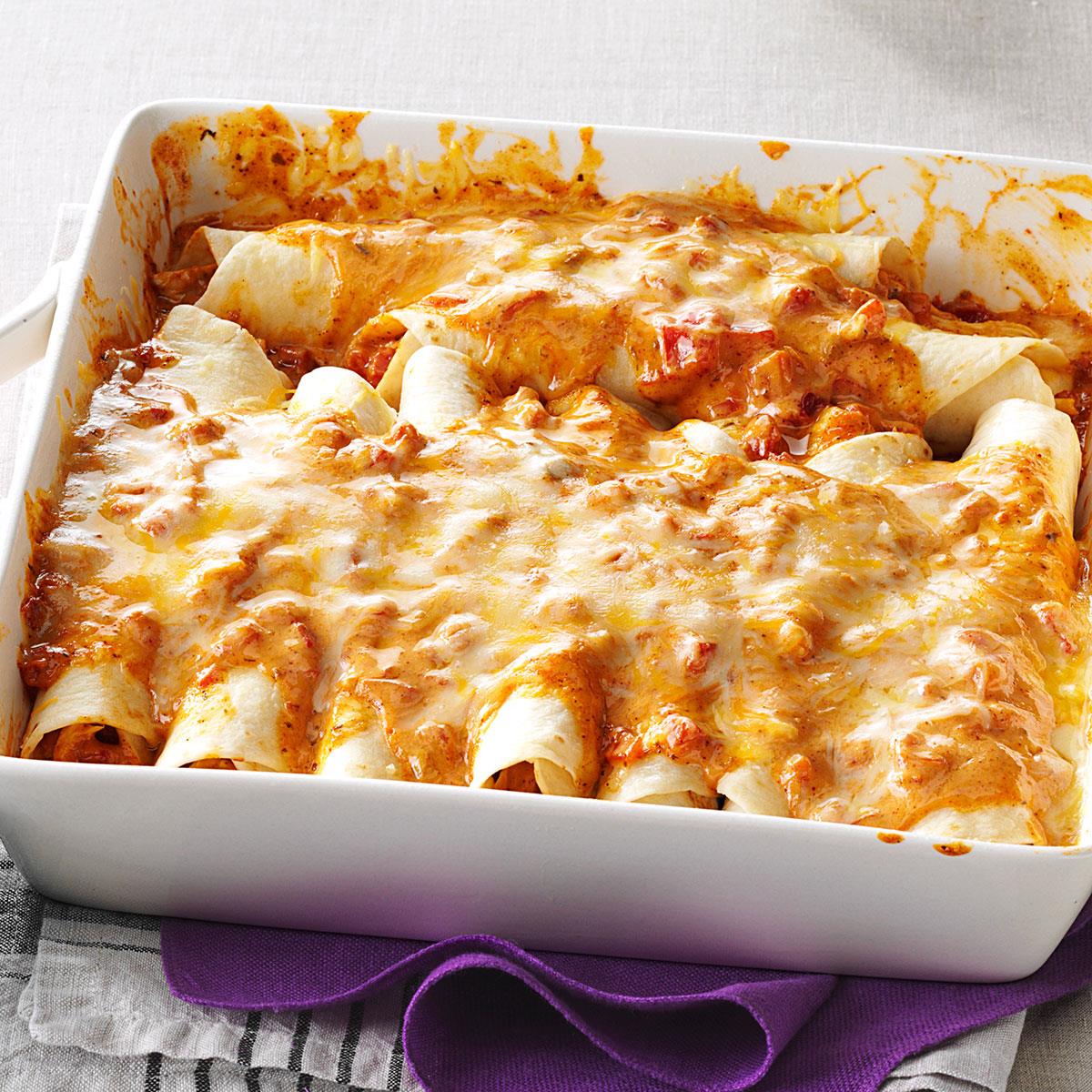 simple-creamy-chicken-enchiladas-recipe-taste-of-home