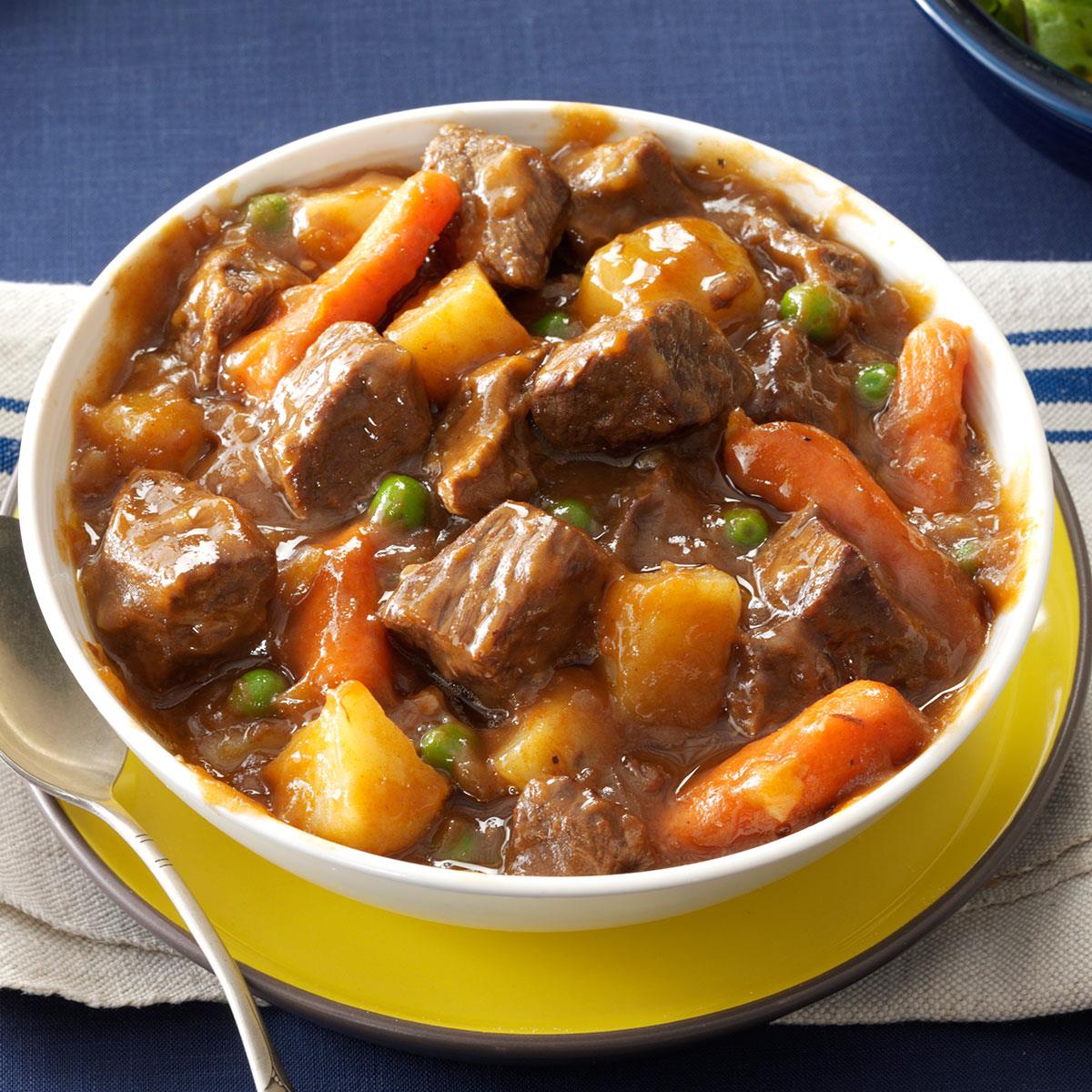 Slow Cooker Beef Vegetable Stew Recipe Taste of Home