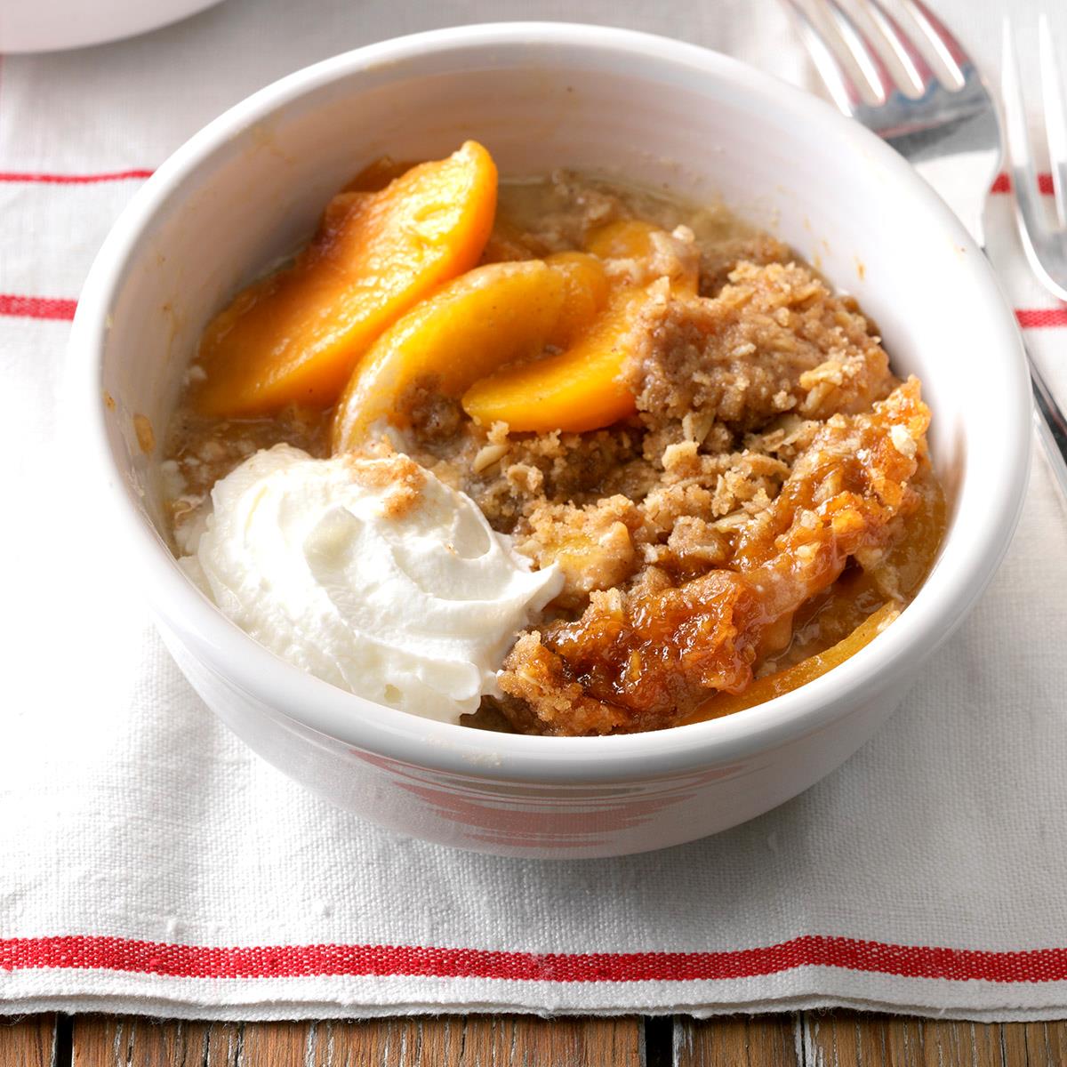 Slow Cooker Peach Crumble Recipe Taste of Home