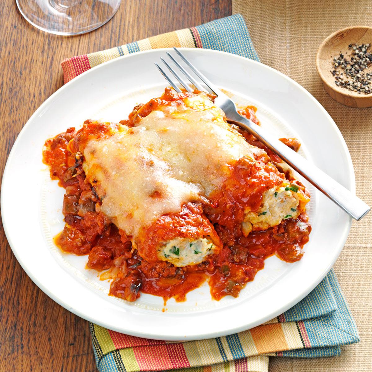 Slow Cooker TwoMeat Manicotti Recipe Taste of Home