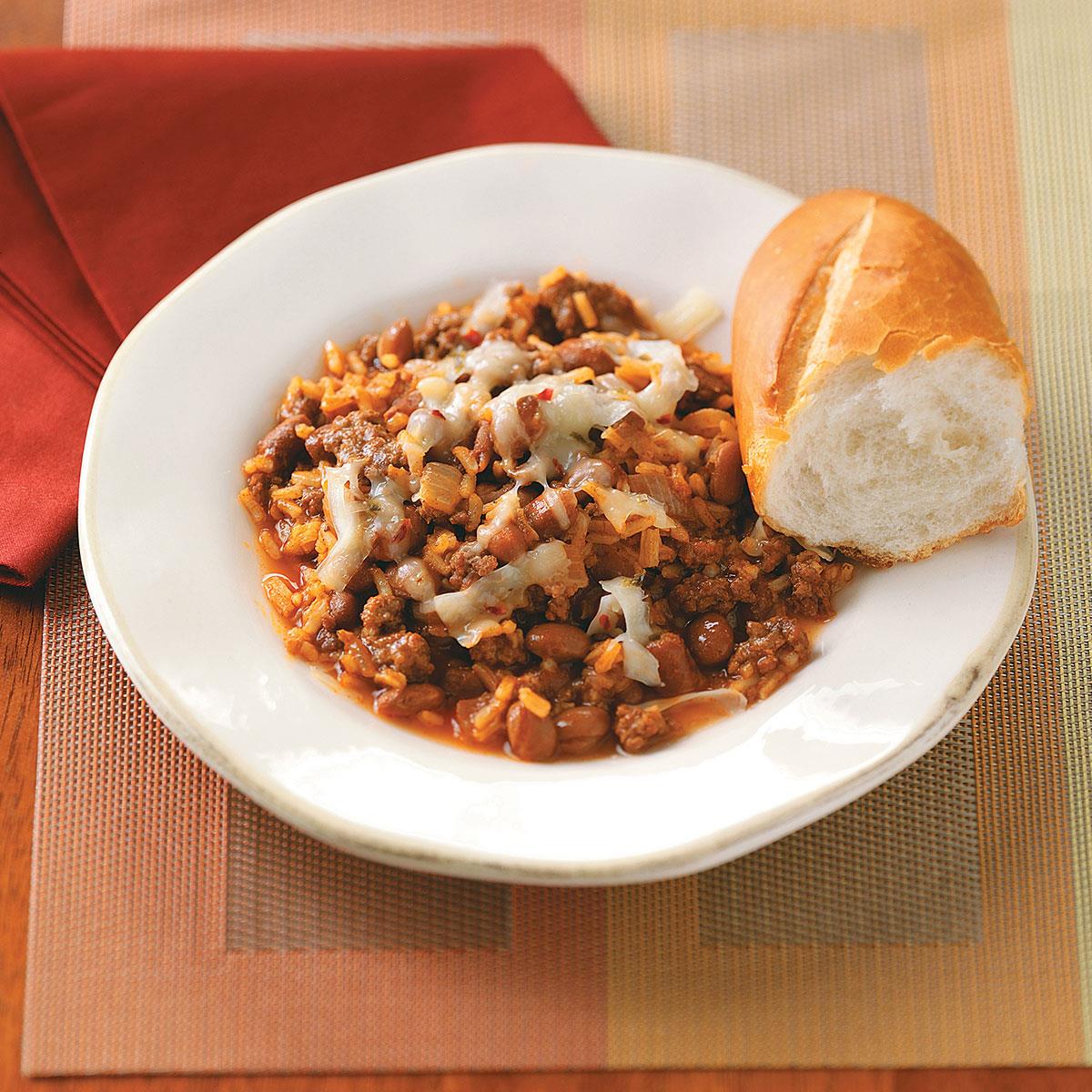 Southwest Beef & Rice Skillet Recipe Taste of Home