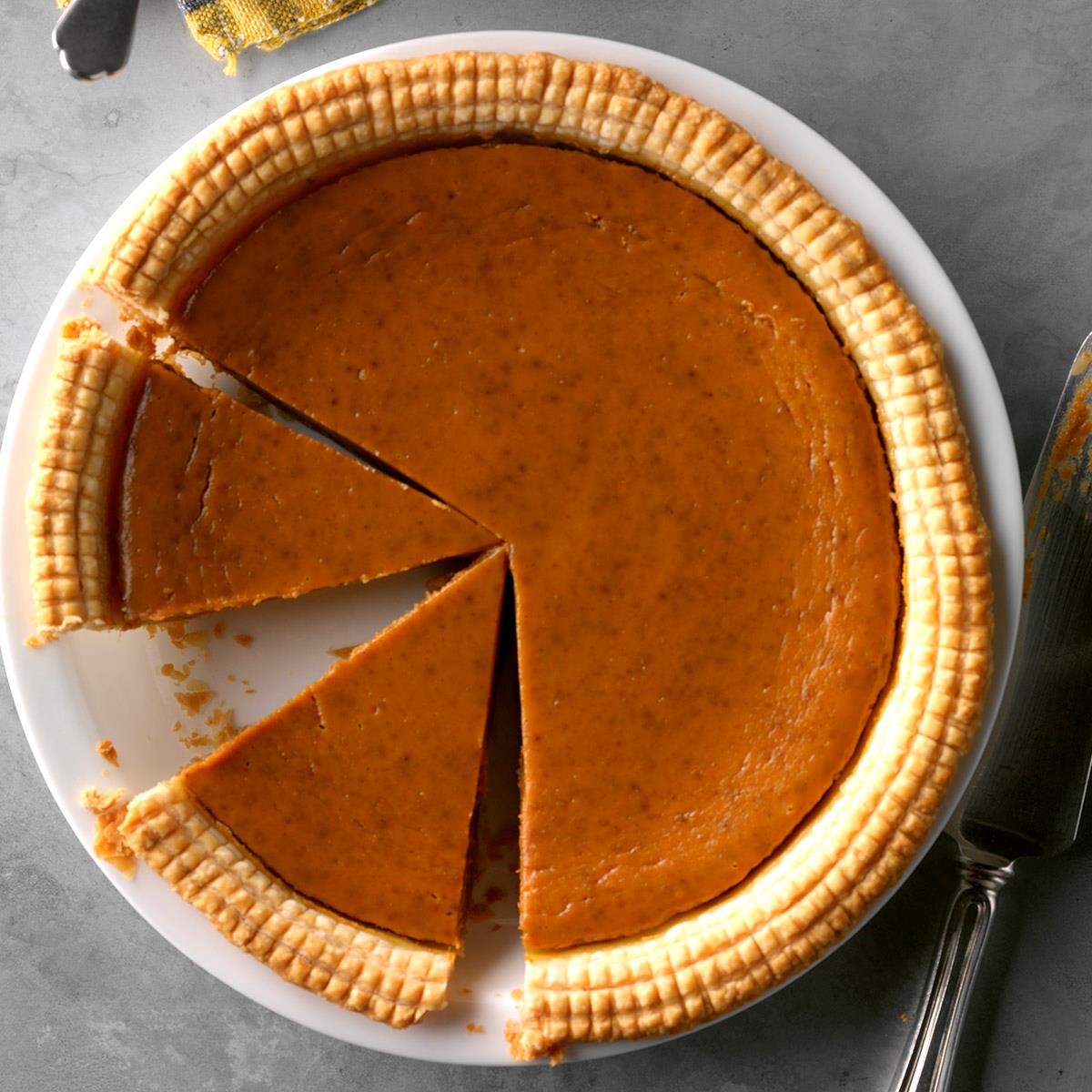 Spiced Eggnog Pumpkin Pie Recipe | Taste of Home