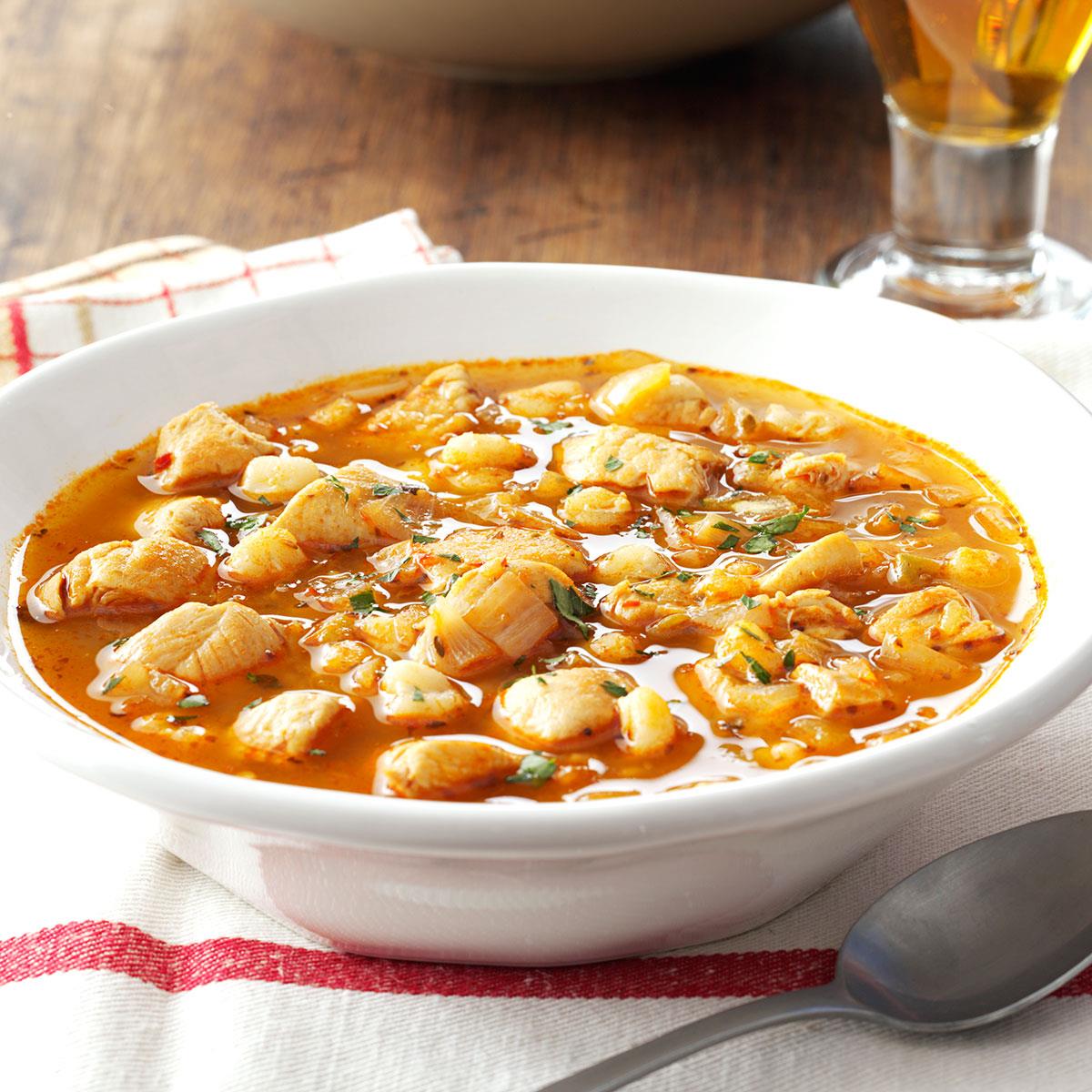 Spicy Chicken and Hominy Soup Recipe | Taste of Home