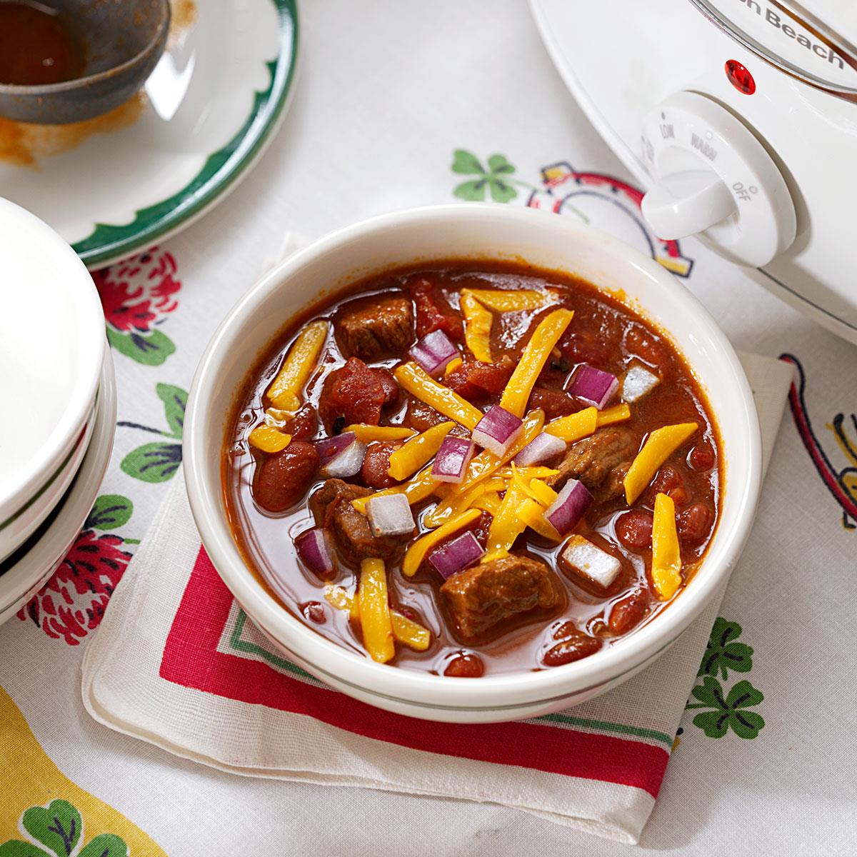 Spicy Cowboy Chili Recipe Taste of Home