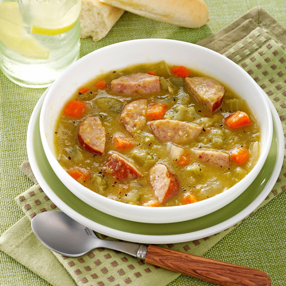 Split Pea Sausage Soup Recipe Taste of Home