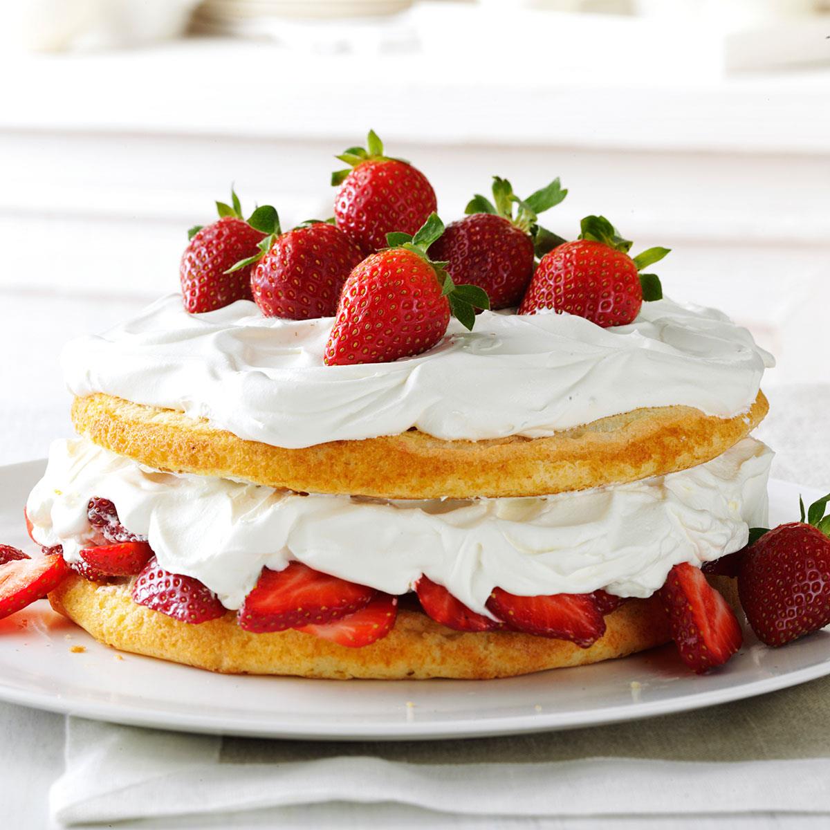 Strawberries & Cream Torte Recipe | Taste of Home