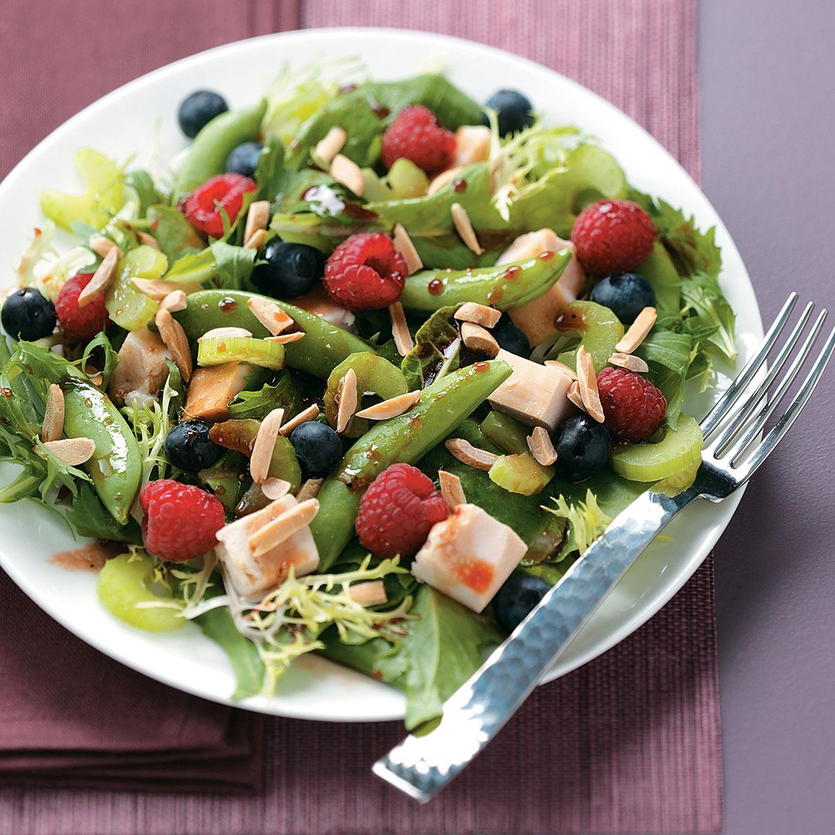 Summer Chicken Salad with Raspberry Vinaigrette Recipe