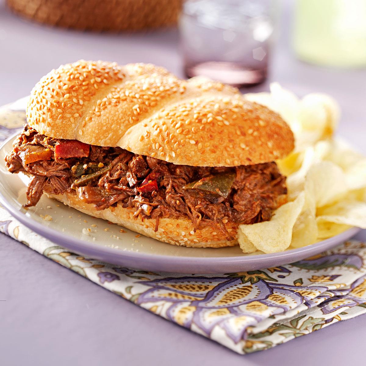 Tex-Mex Beef Sandwiches Recipe  Taste of Home