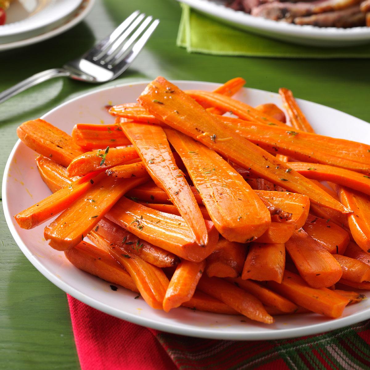 ThymeRoasted Carrots Recipe Taste of Home