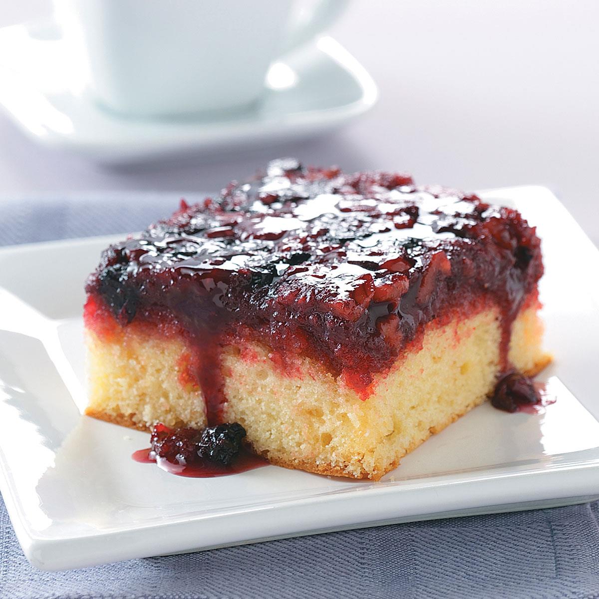 UpsideDown Berry Cake Recipe  Taste of Home