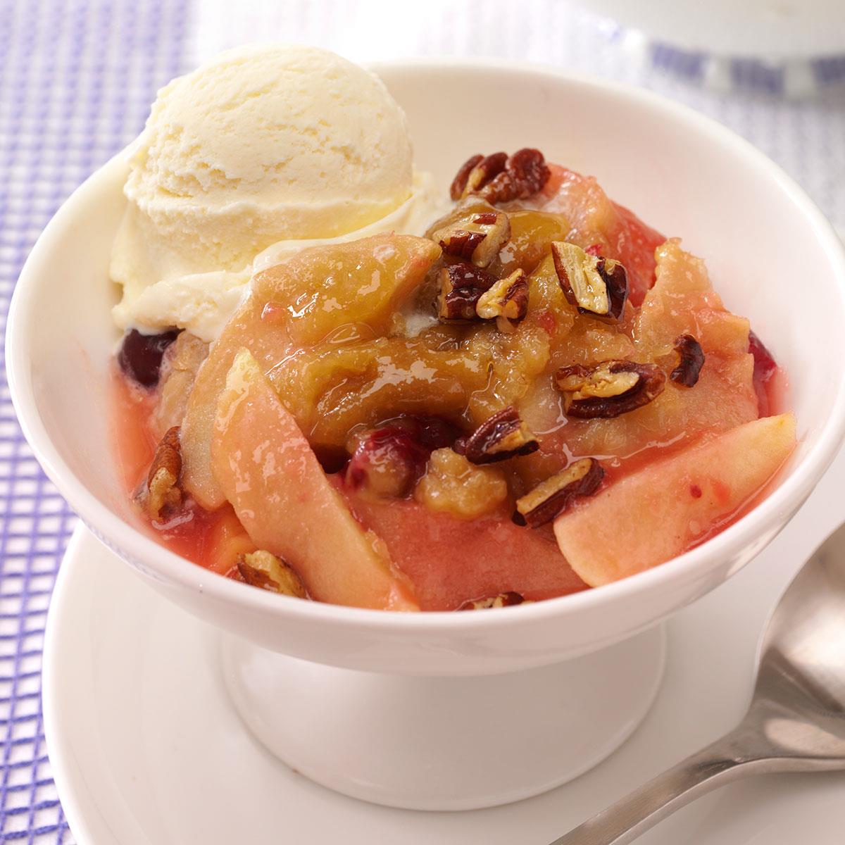 Warm Apple-Cranberry Dessert Recipe | Taste of Home