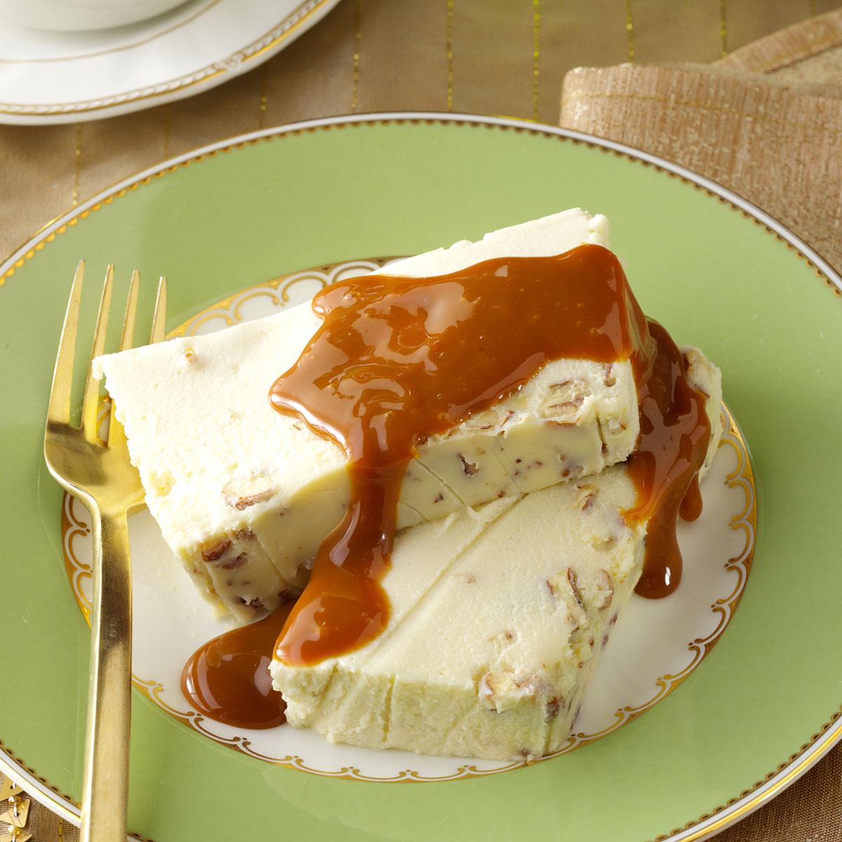 White Chocolate Terrine with Caramel Sauce Recipe Taste of Home