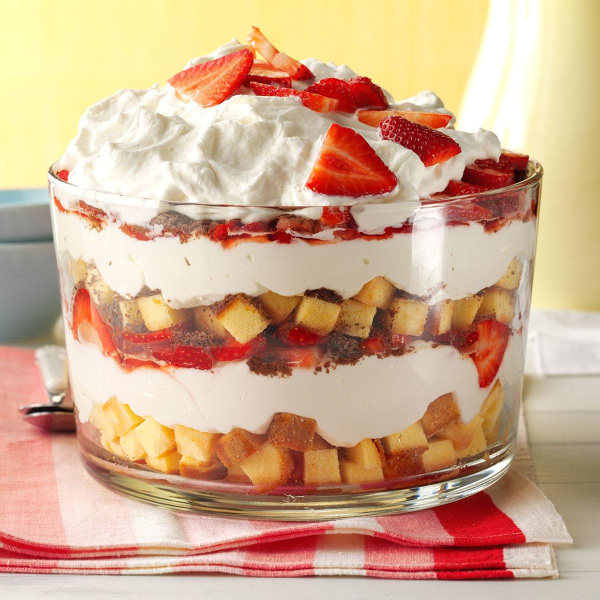 Strawberry Cheesecake Trifle Recipe | Taste of Home