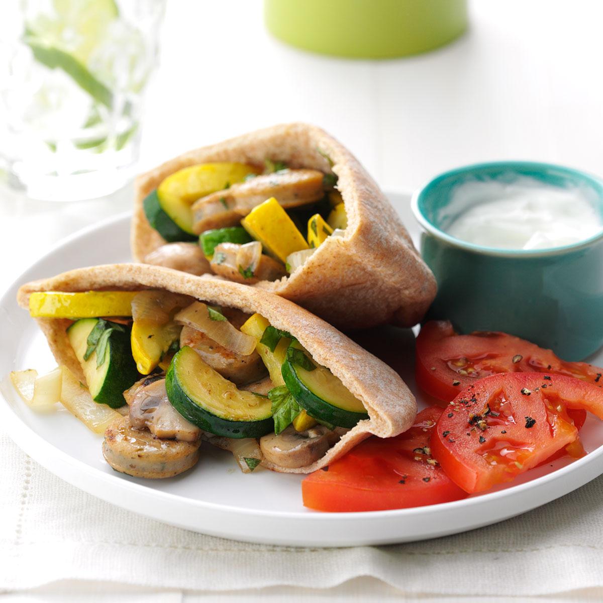 Chicken Sausage Pita Pockets Recipe Taste of Home