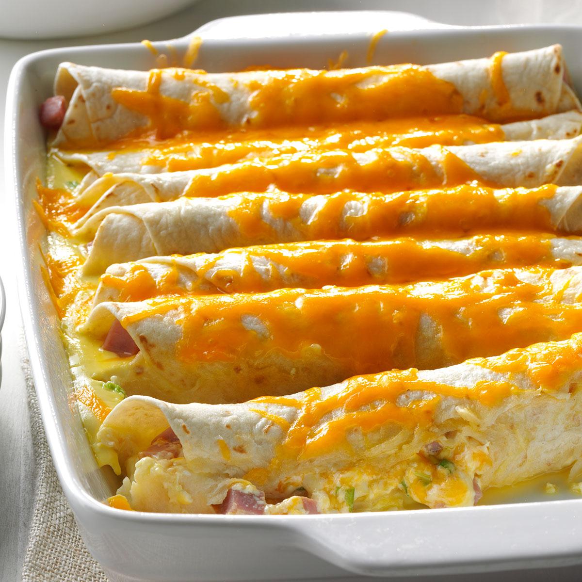 Brunch Ham Enchiladas Recipe | Taste of Home