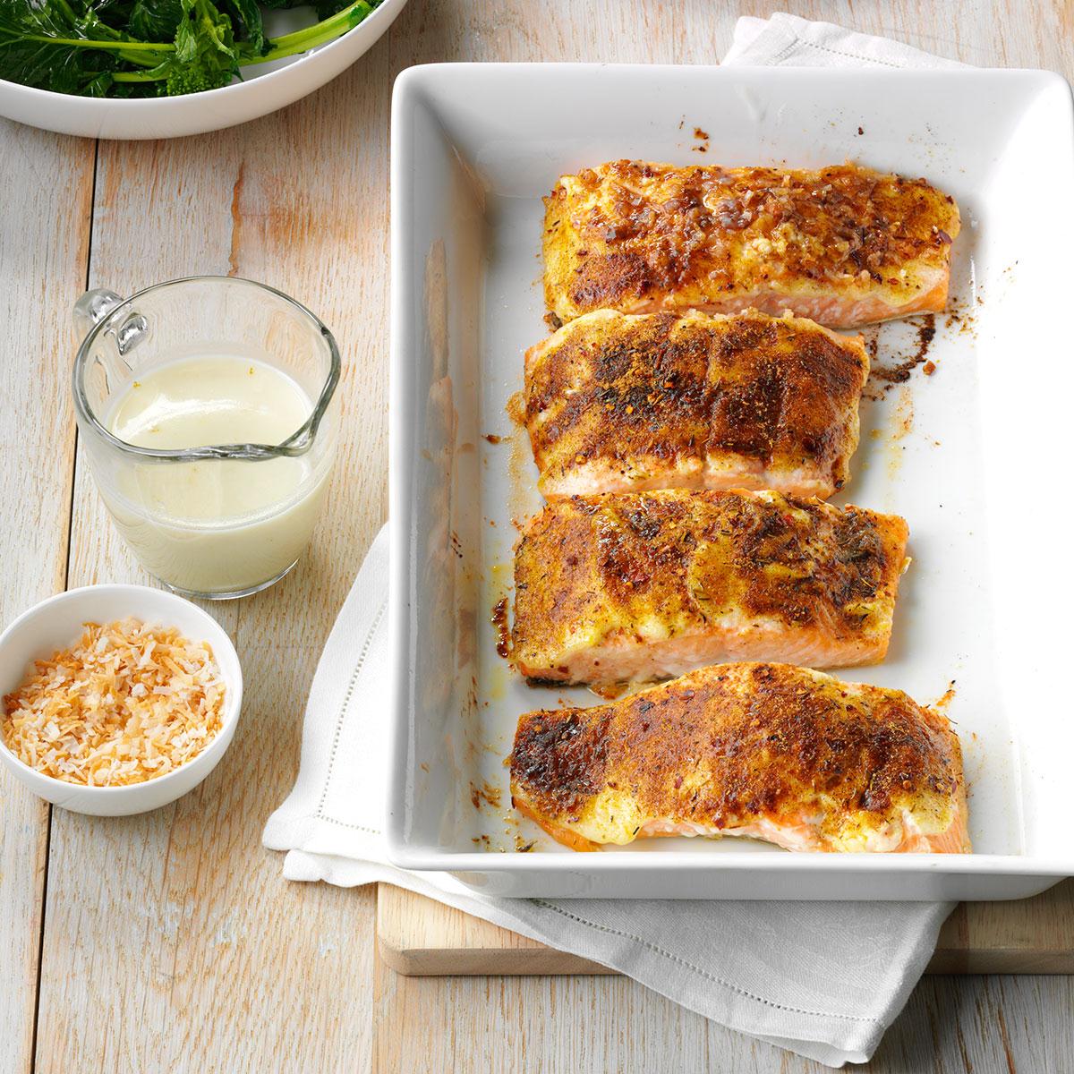 Jamaican Salmon with Coconut Cream Sauce Recipe Taste of Home