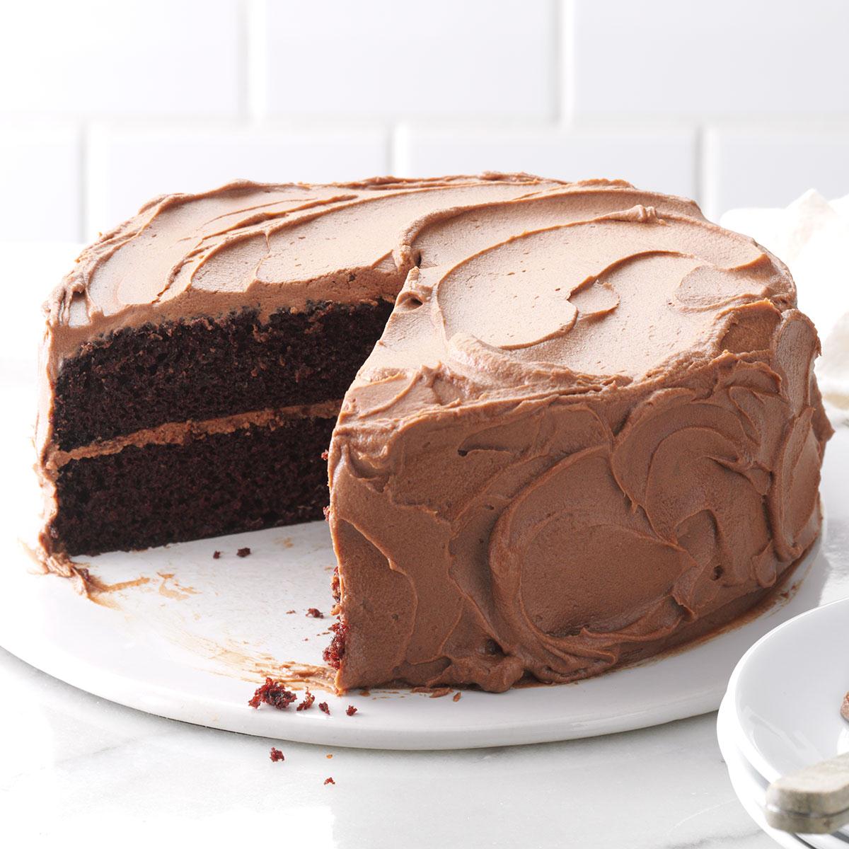 Chocolate Cake with Chocolate Frosting Recipe | Taste of Home