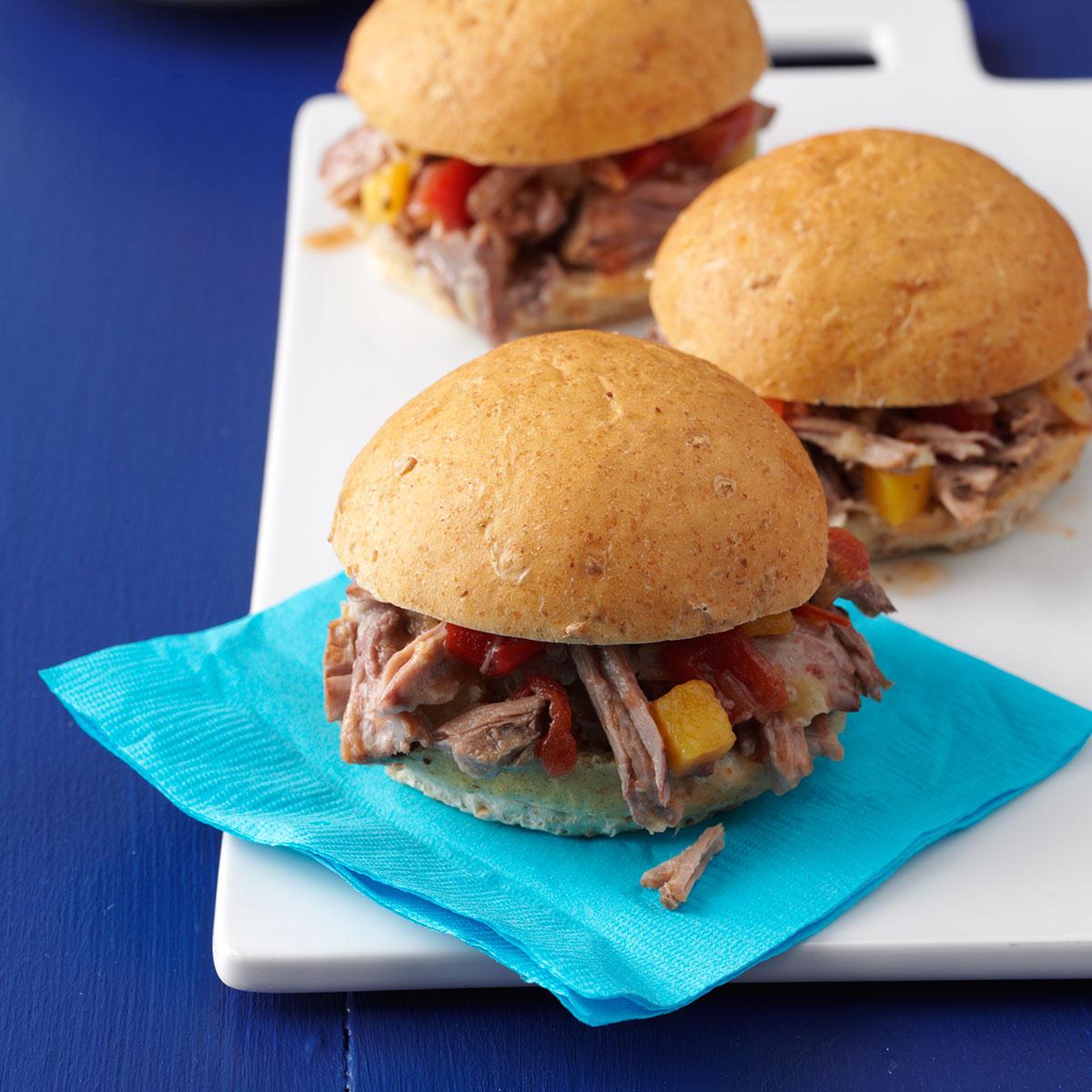 Tropical Pulled Pork Sliders Recipe Taste of Home