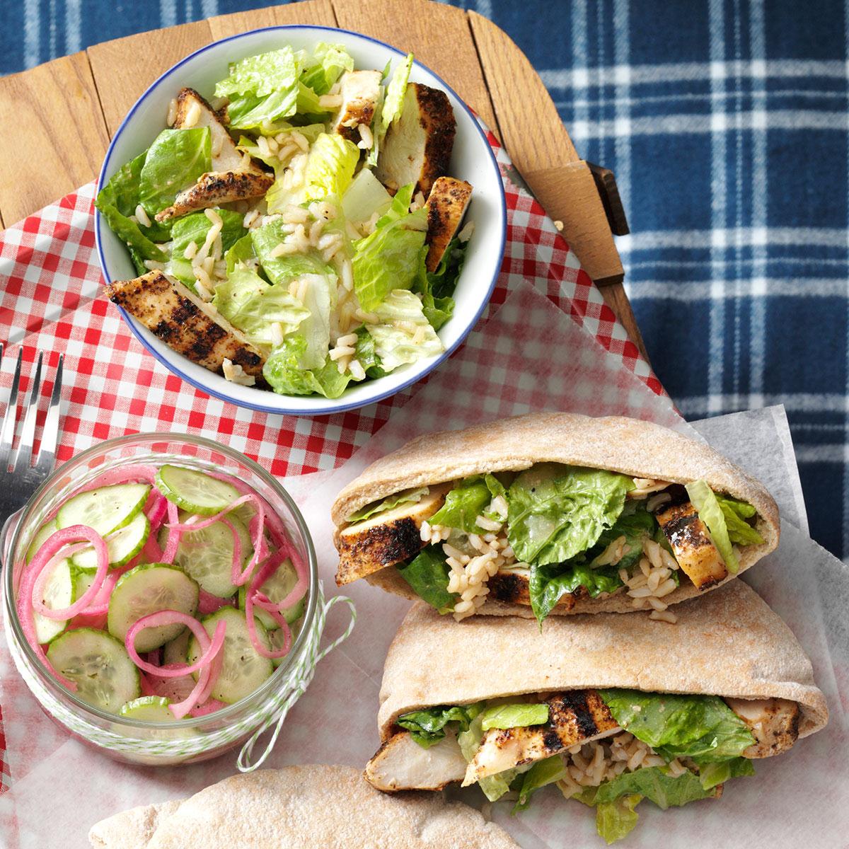 Chicken Caesar Pitas Recipe Taste Of Home 3693