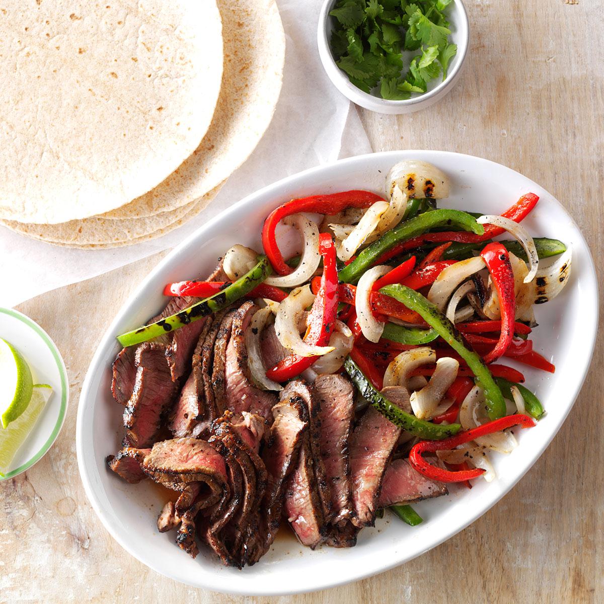 Simple Grilled Steak Fajitas Recipe Taste of Home