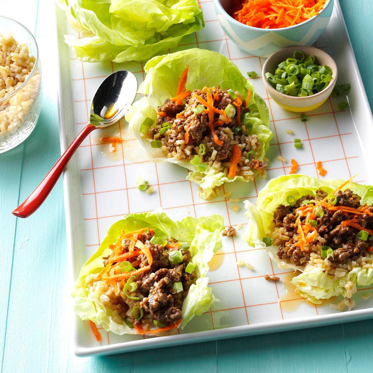 Orange Beef Lettuce Wraps Recipe Taste of Home