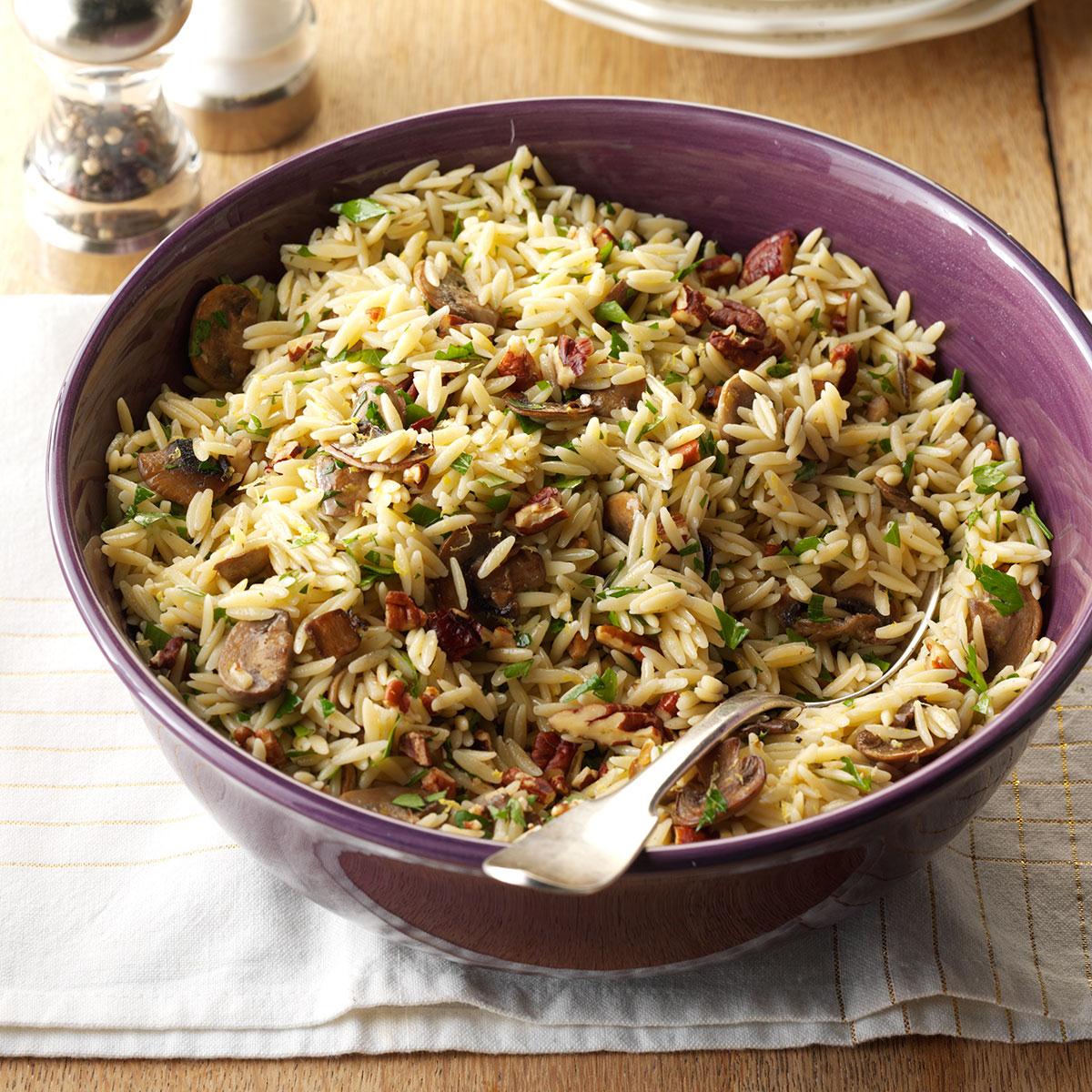 Lemon Mushroom Orzo Recipe Taste of Home