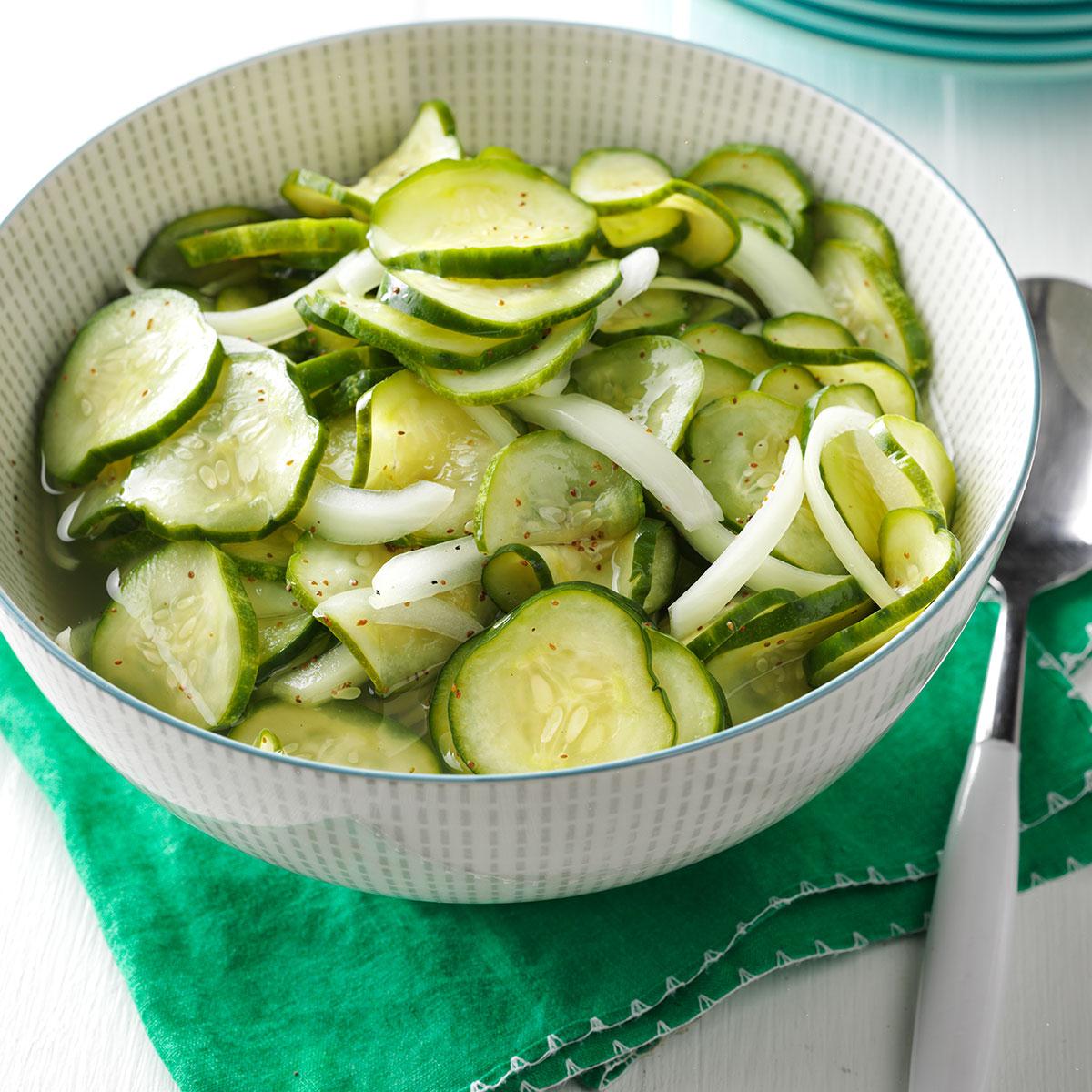 Sweet-Tart Cucumber Salad Recipe | Taste of Home