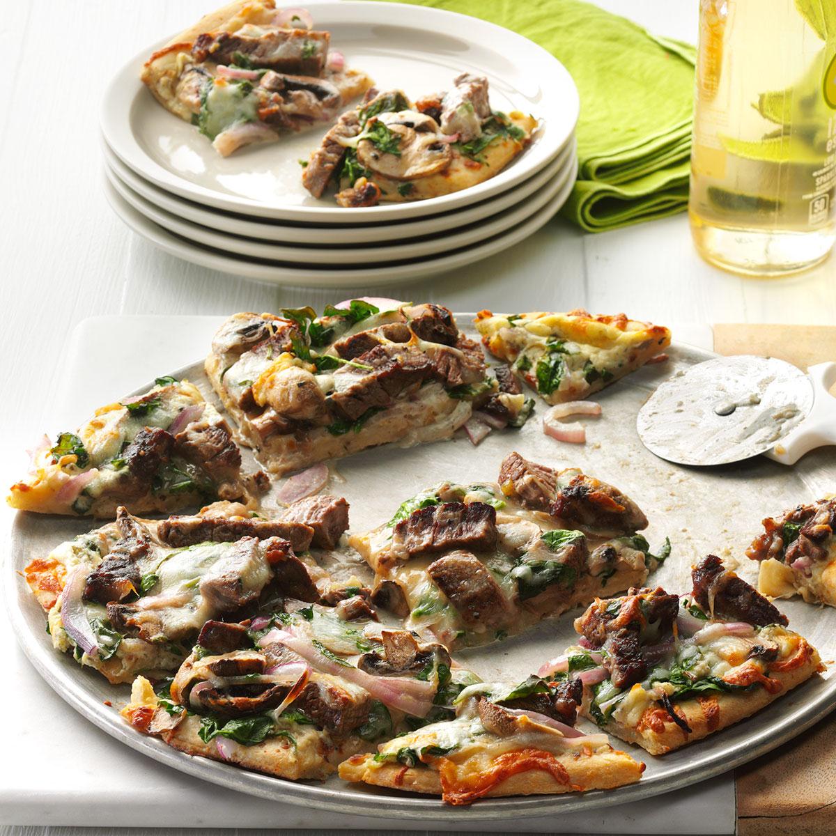 Garlic & Herb Steak Pizza Recipe Taste of Home