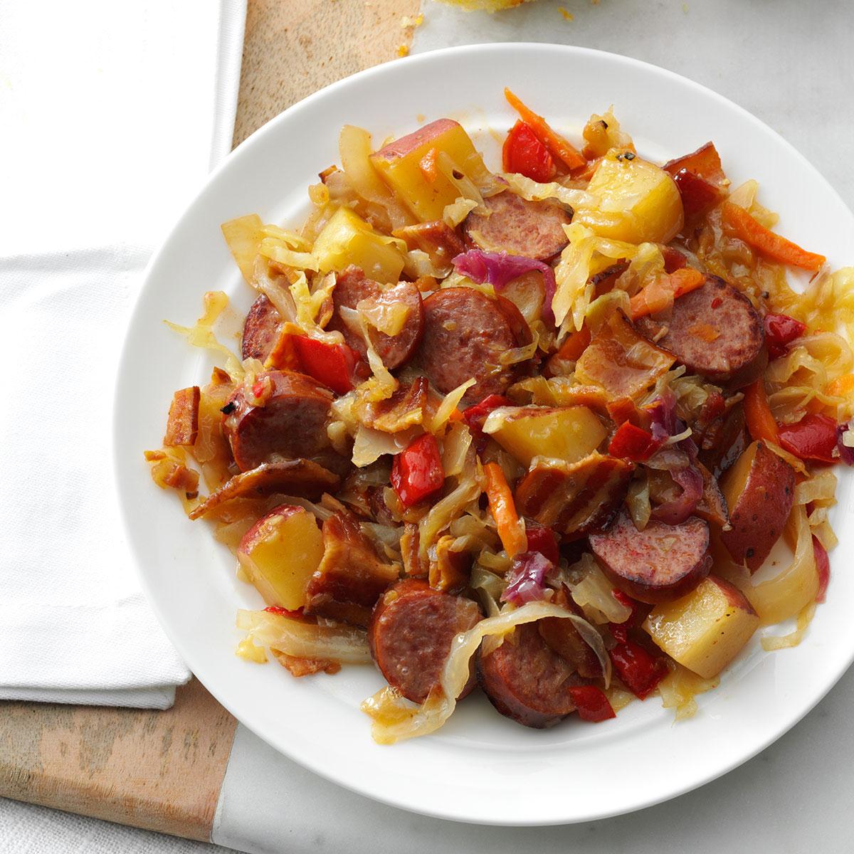 Kielbasa hot potato slaw recipe