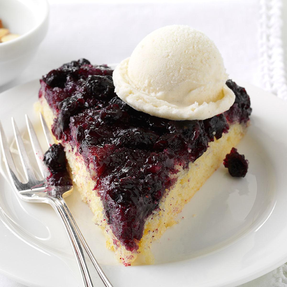Blueberry UpsideDown Skillet Cake Recipe Taste of Home