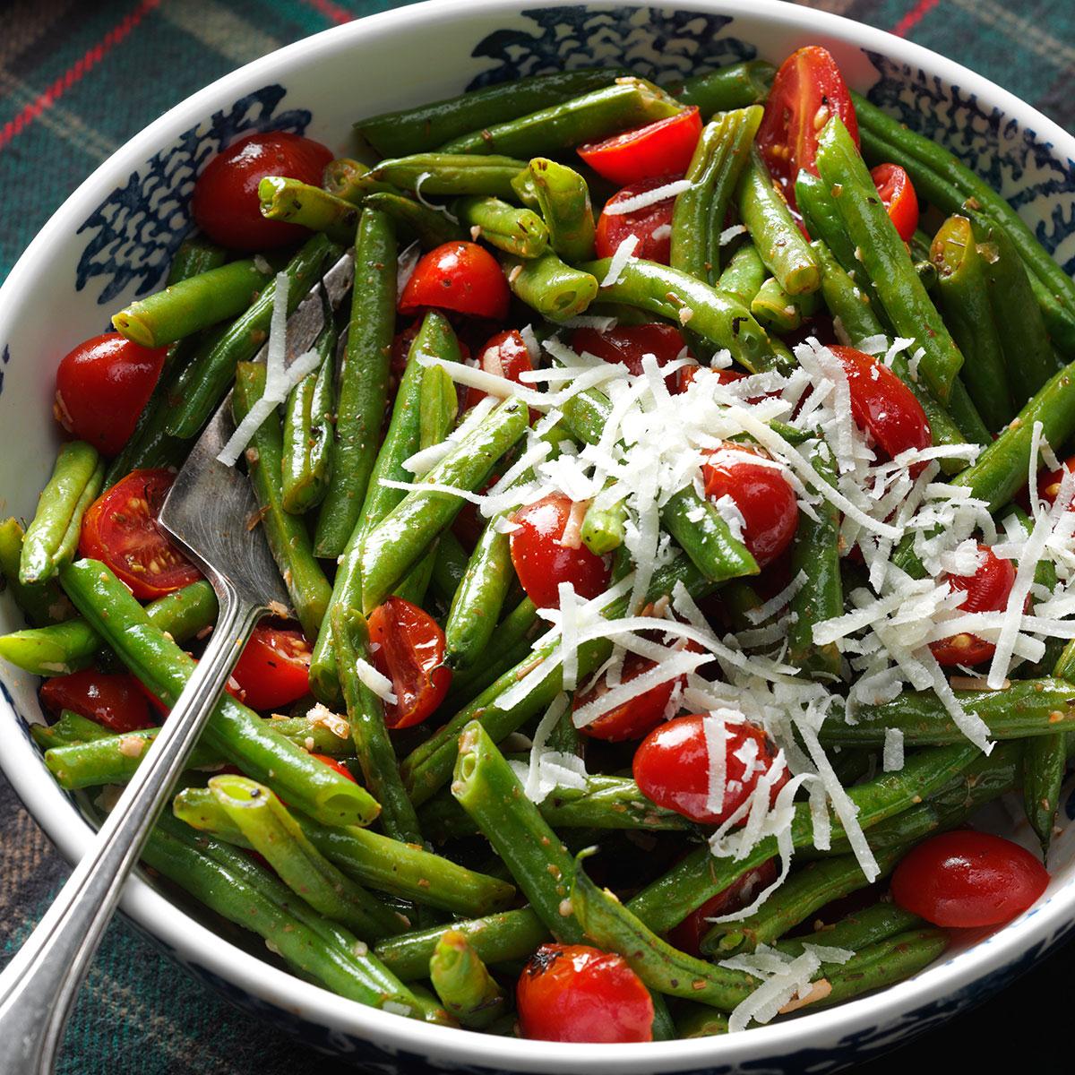 Roasted Italian Green Beans & Tomatoes Recipe | Taste of Home