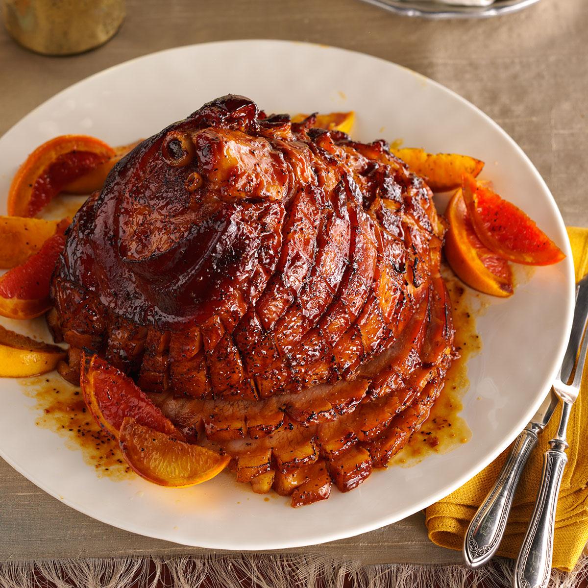 CitrusMolasses Glazed Ham Recipe Taste of Home