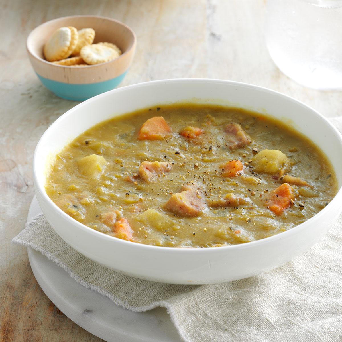 SlowCooked Split Pea Soup Recipe Taste of Home