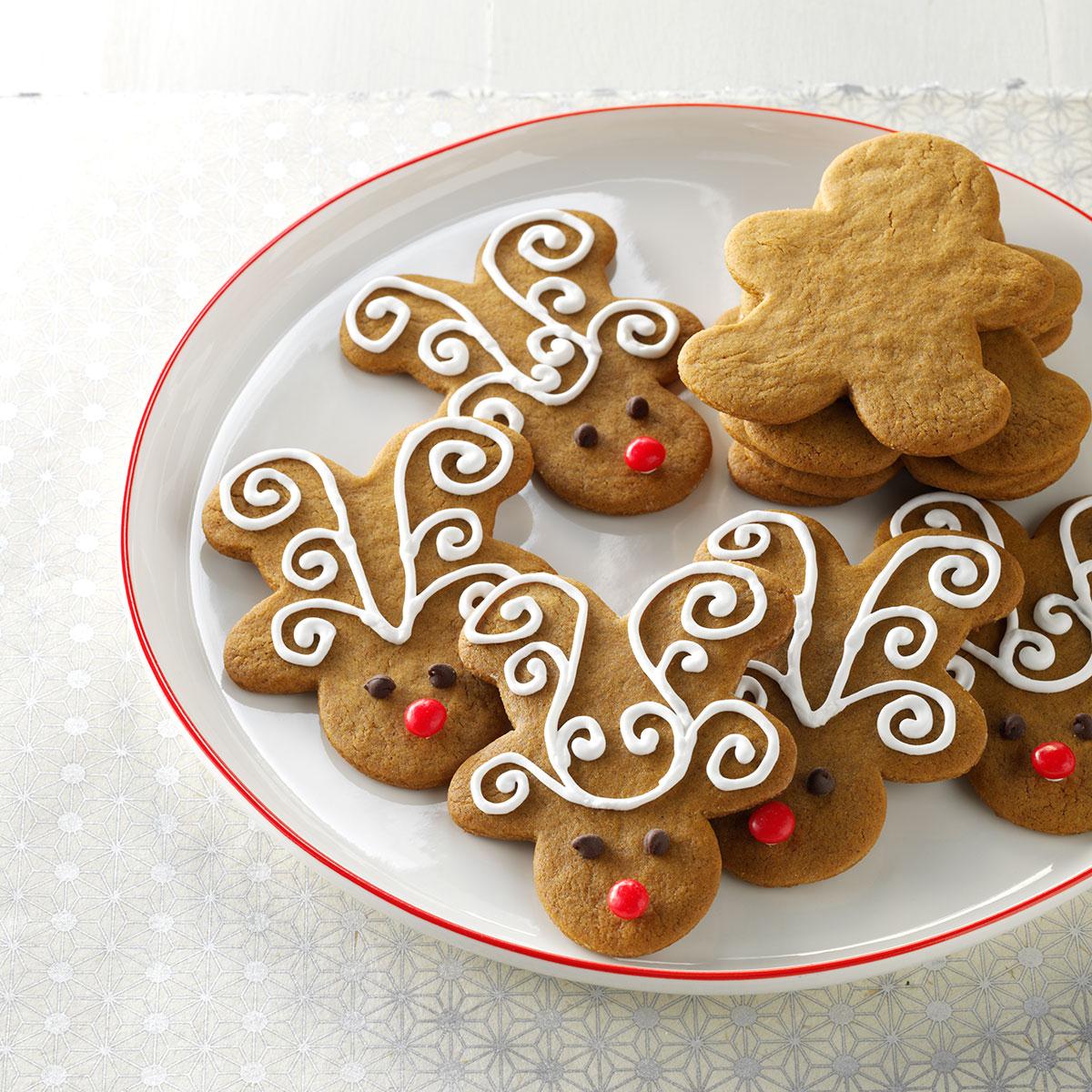 Jolly Ginger Reindeer Cookies Recipe | Taste of Home
