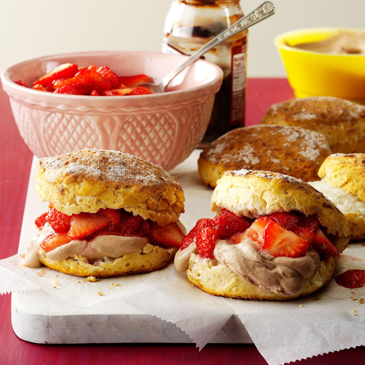 Chocolate Lover's Strawberry Shortcakes Recipe | Taste Of Home