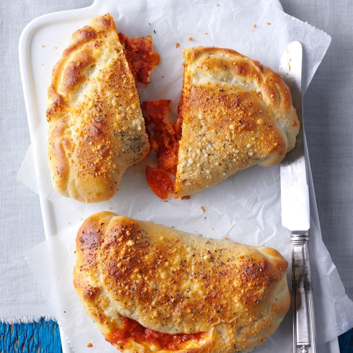 Quick Pepperoni Calzones Recipe Taste Of Home   Exps188097  TH153340B09 24 13b 