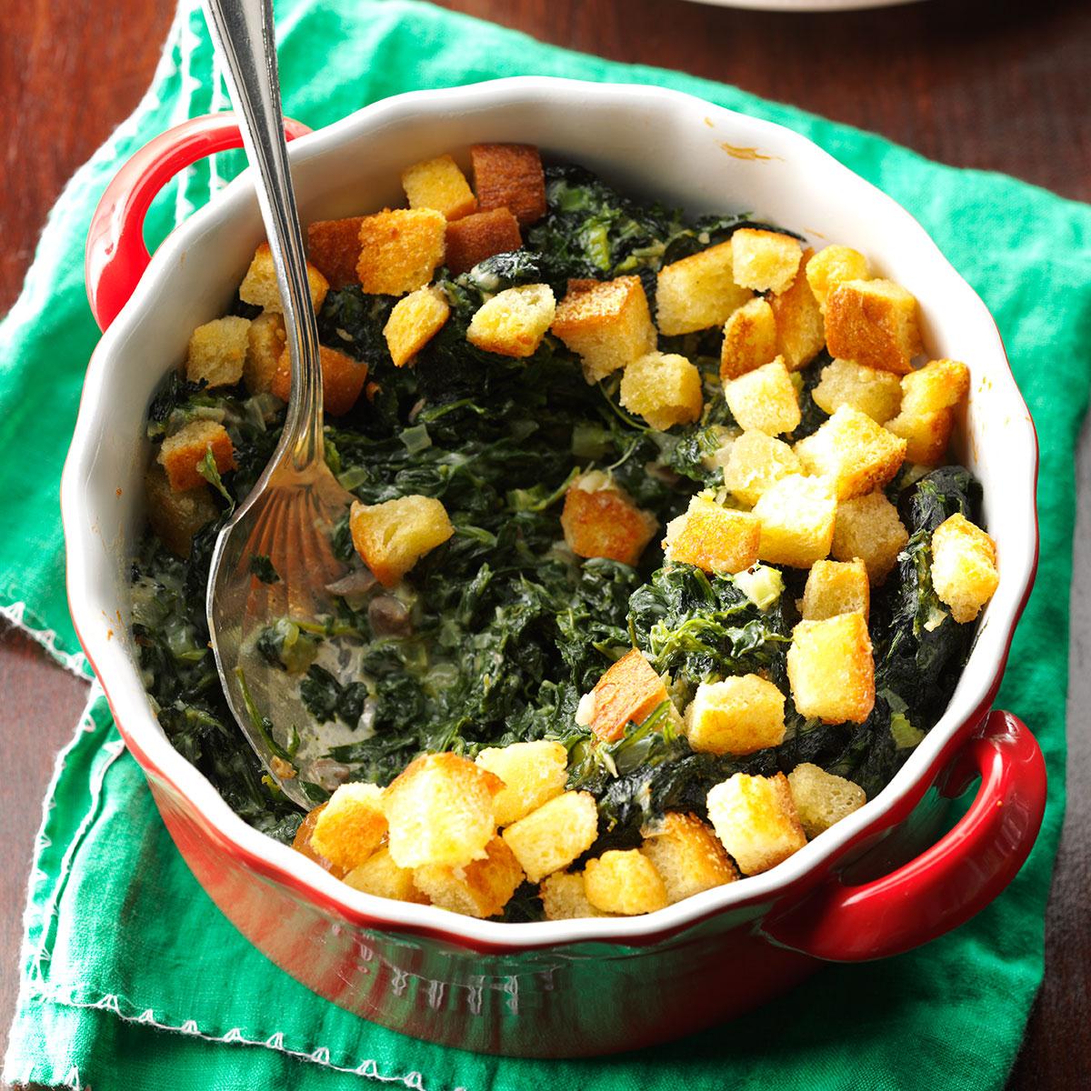 Crunchy Spinach Casserole Recipe Taste of Home