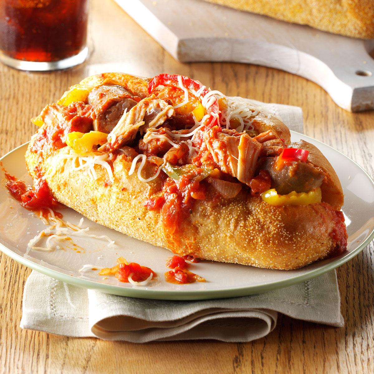 slow-cooker-sausage-sandwiches-recipe-taste-of-home