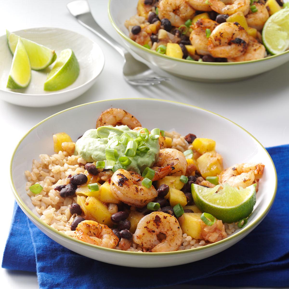 Caribbean Shrimp  Rice Bowl Recipe  Taste of Home