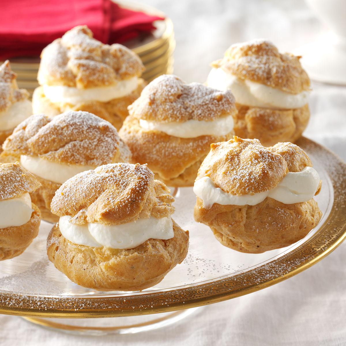 Eggnog Cream Puffs Recipe | Taste of Home