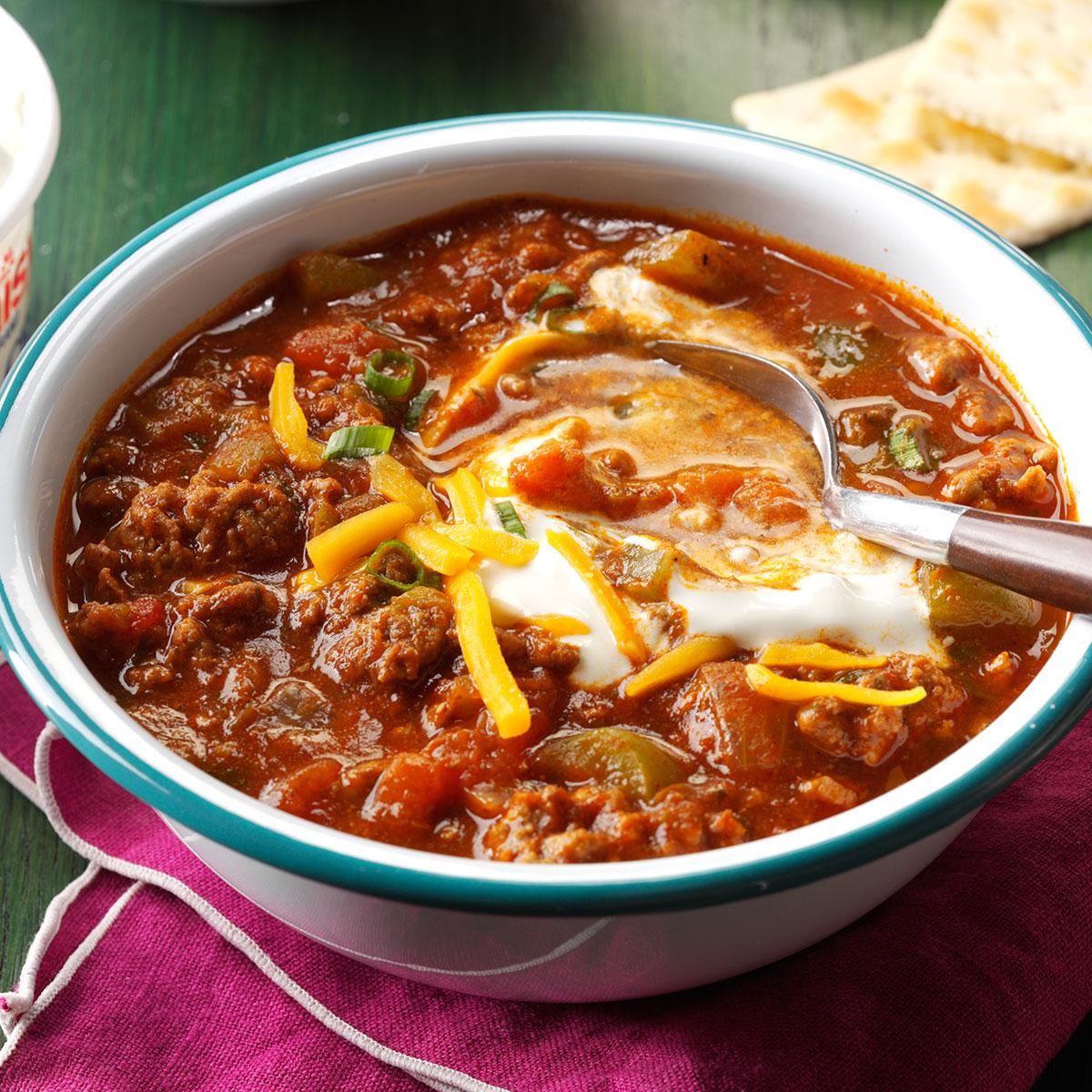 Hearty Slow Cooker Chili Recipe | Taste Of Home