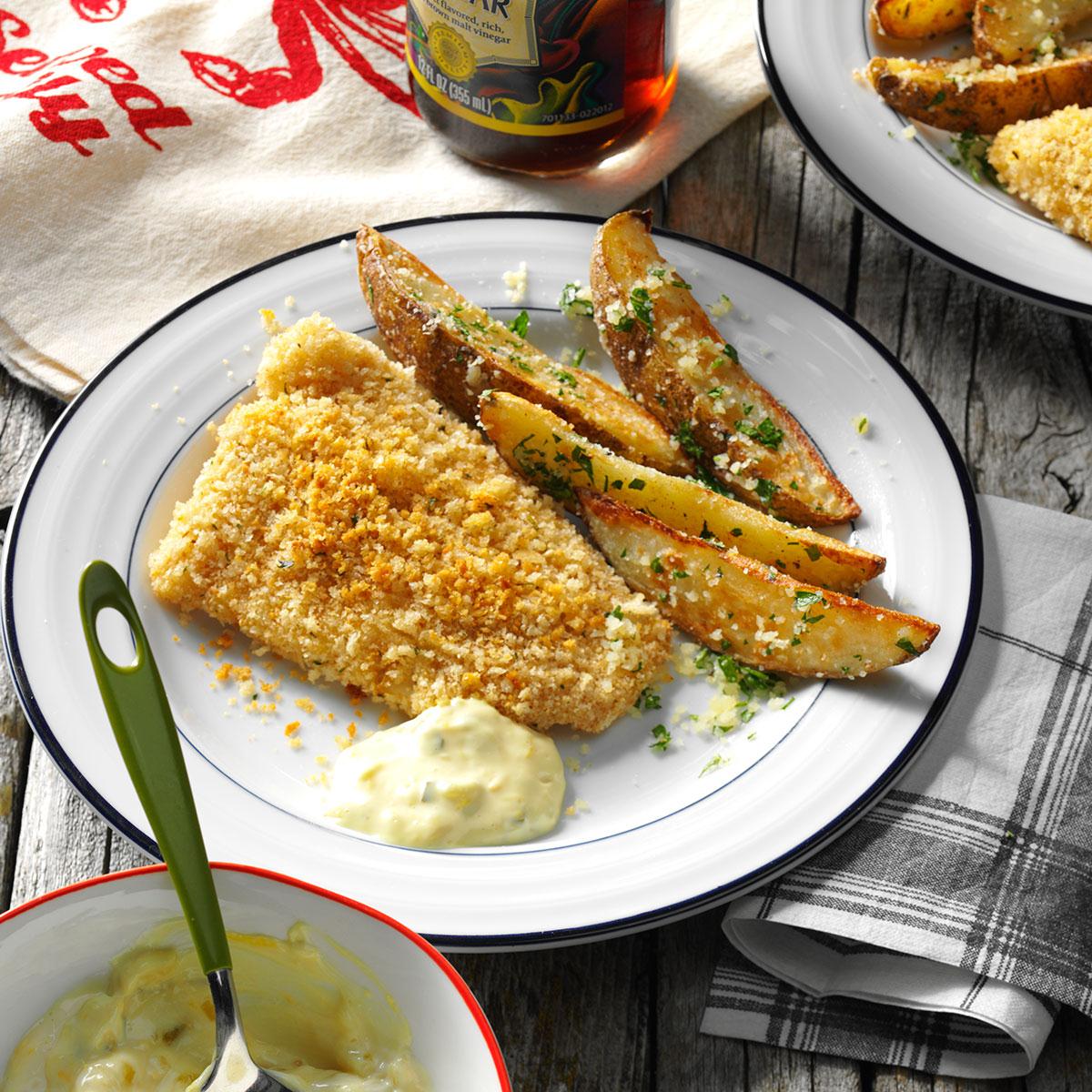OvenFried Fish & Chips Recipe Taste of Home