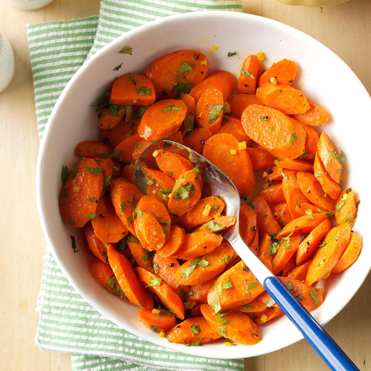 Cilantro Ginger Carrots Recipe Taste of Home