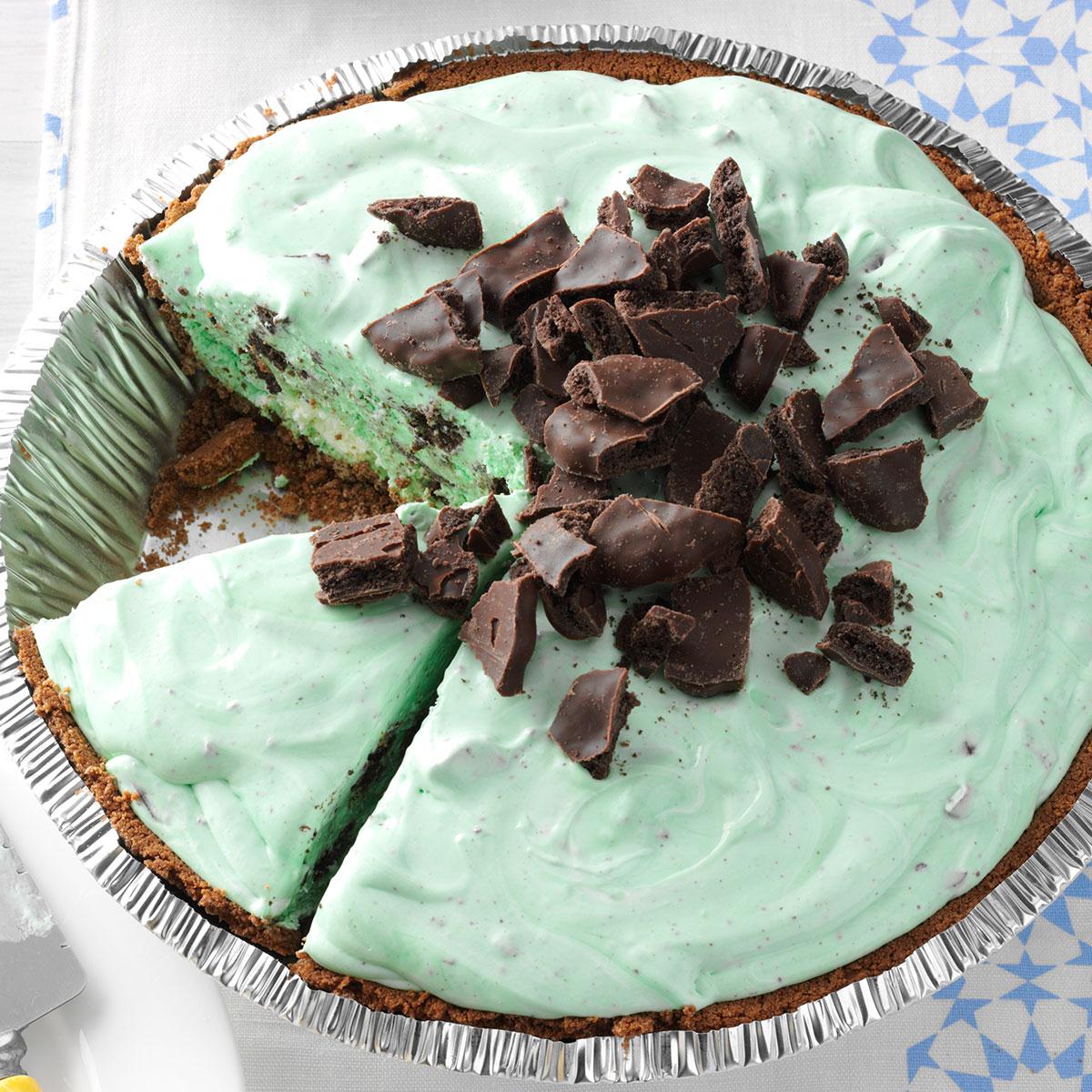st patricks day lazy grasshopper dessert