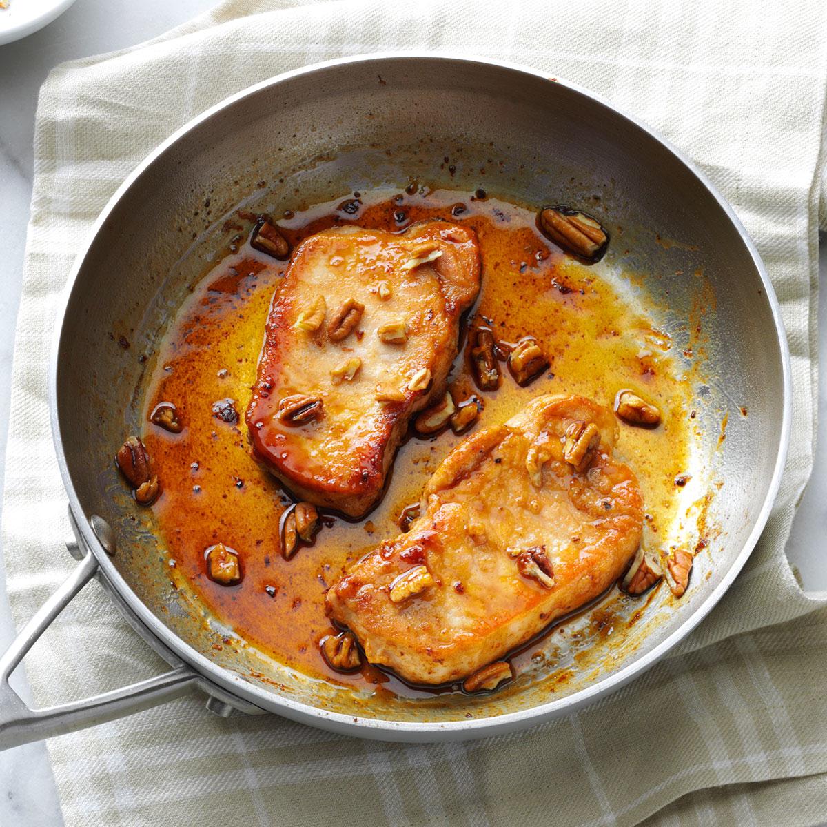 Honey-Pecan Pork Chops Recipe | Taste of Home