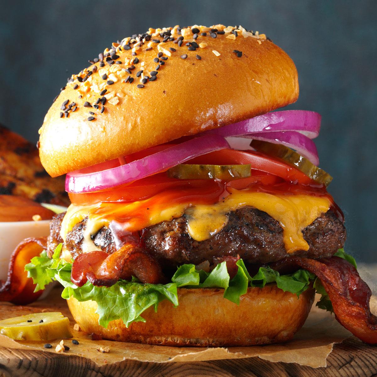 Barbecued Burgers Recipe | Taste of Home