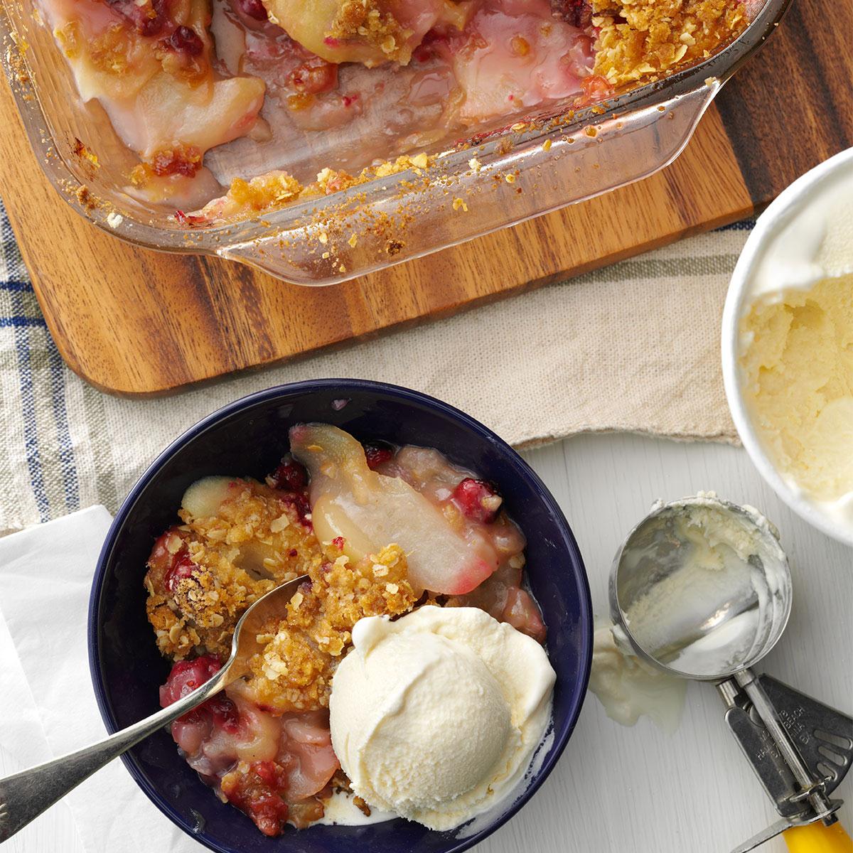 CranberryPear Apple Crisp Recipe Taste of Home
