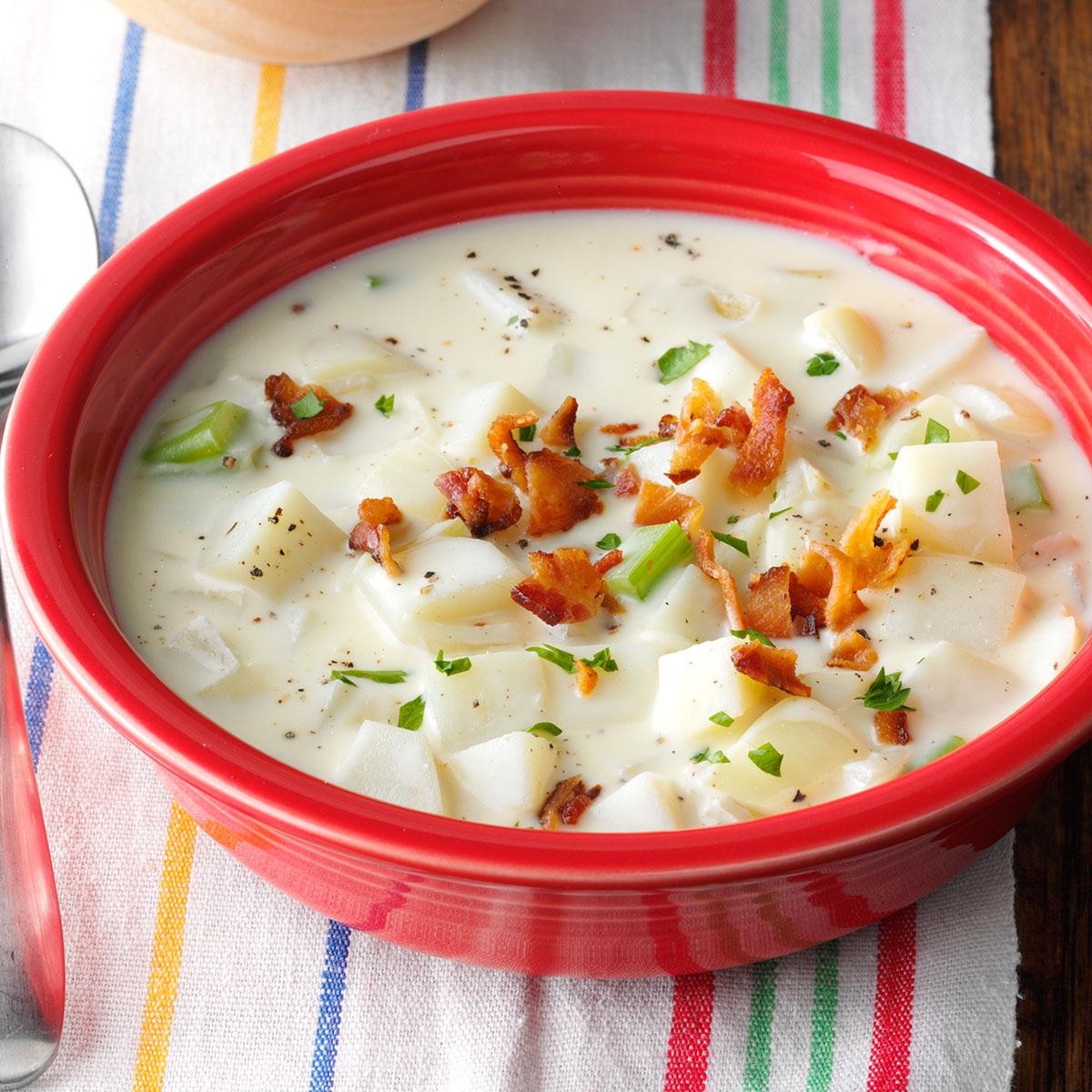 Potato Bacon Chowder Recipe | Taste Of Home