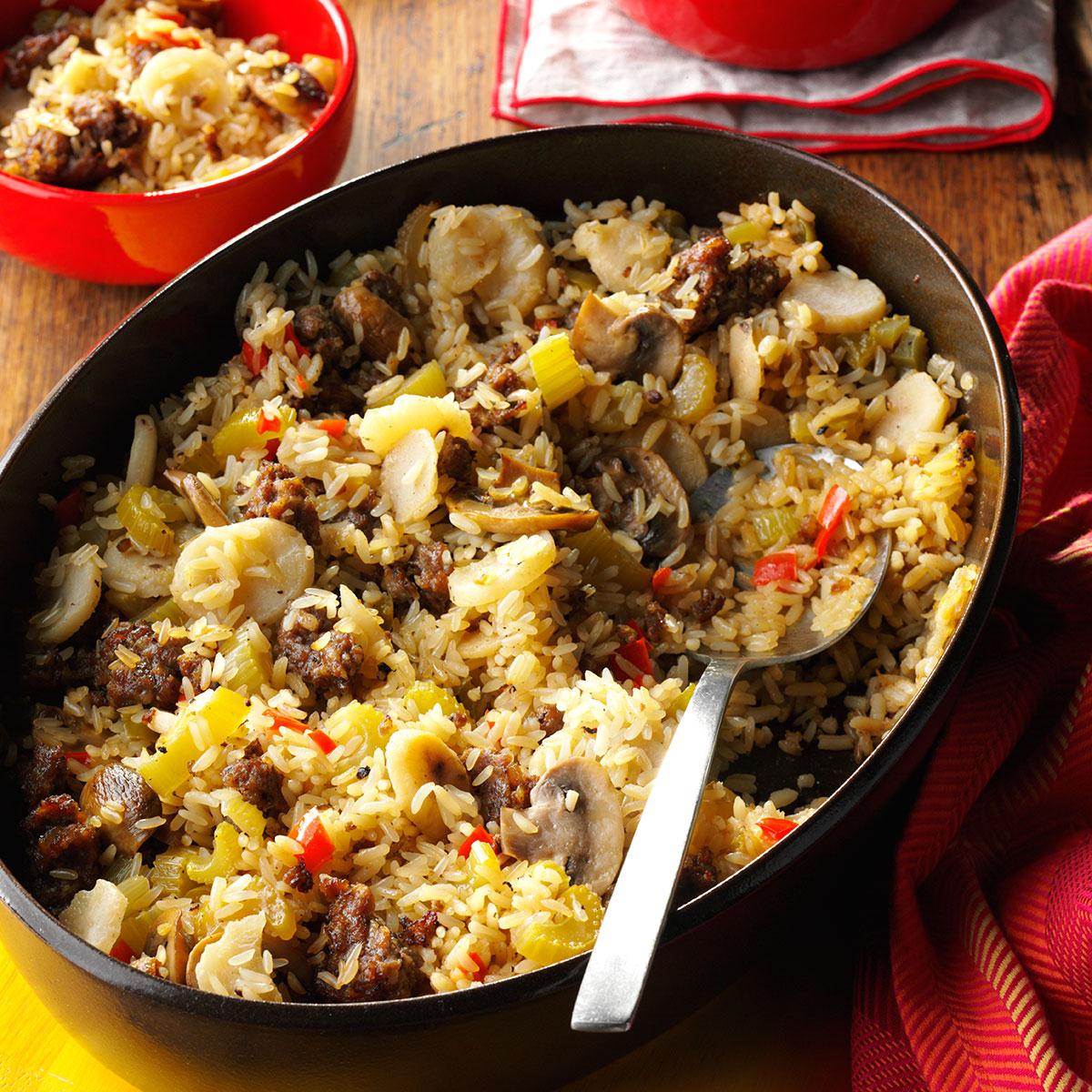 Sausage and Rice Casserole Side Dish Recipe Taste of Home